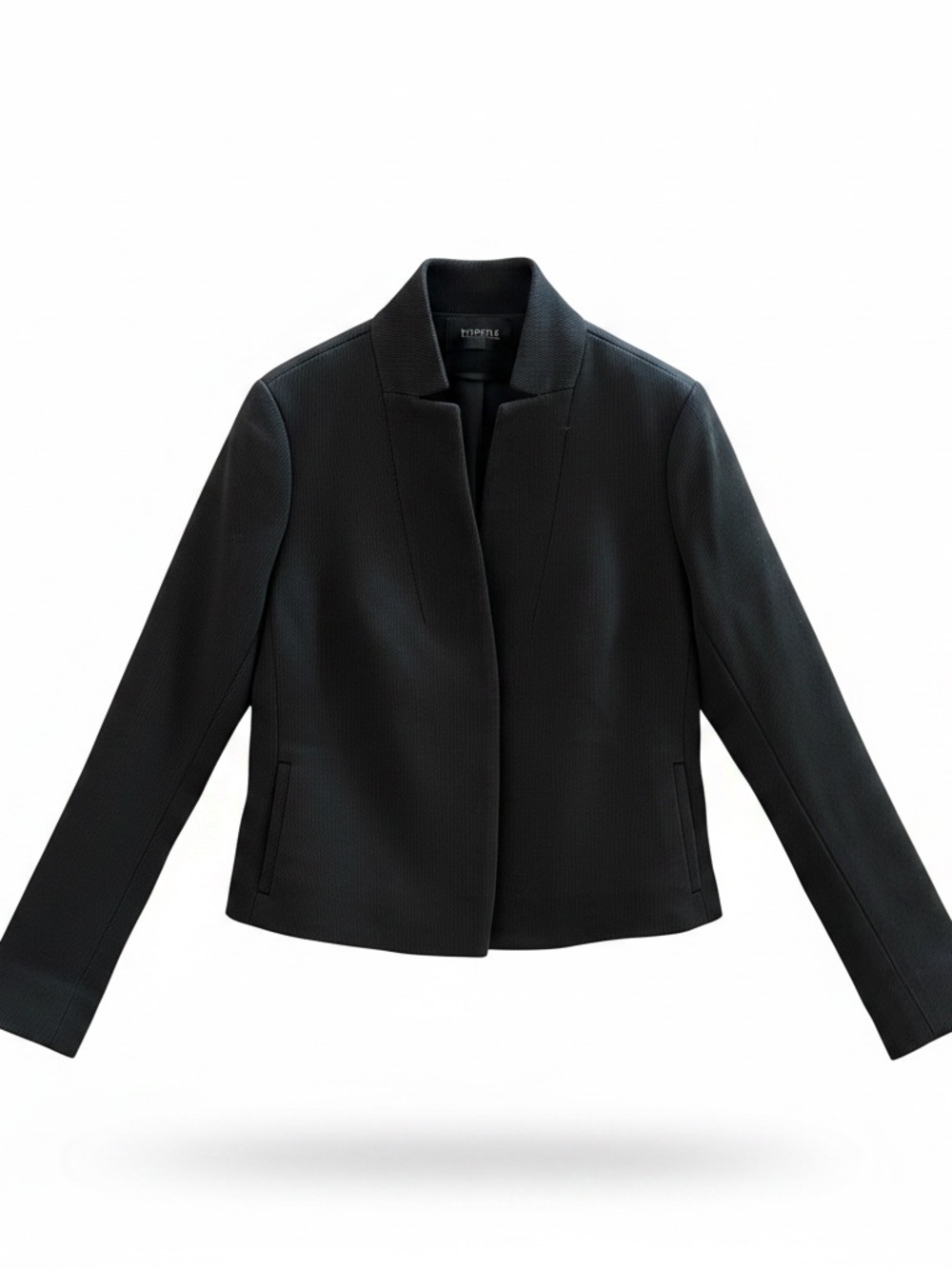 Carlisle Collection collarless wool blazer - size 0
